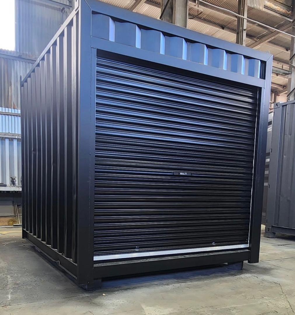 Black Container in Workshop