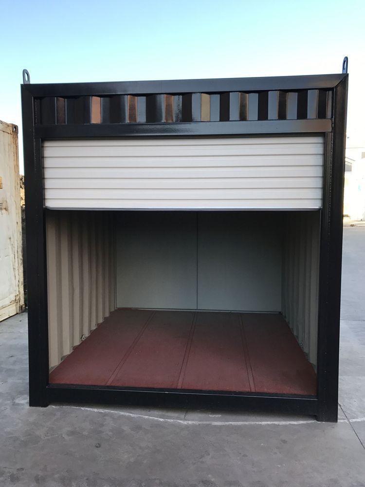 Black Container with White Door